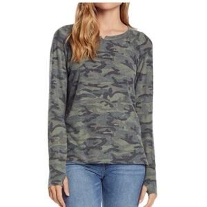 Michael Stars Treasure Women's Army Camouflage Brushed Tee XS Petite NWT